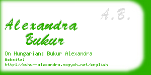 alexandra bukur business card